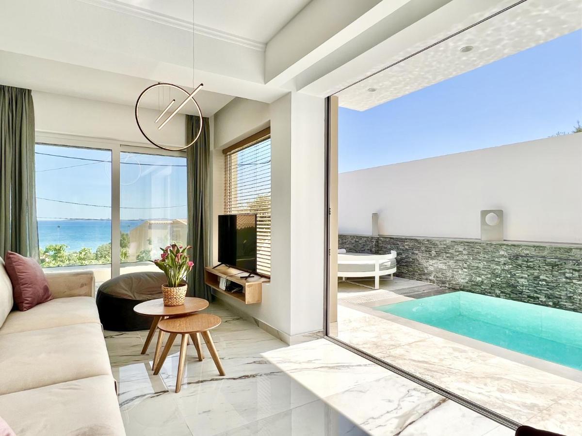 Luxury Villa Barbati Sun With Private Pool By Dadovillas Kültér fotó