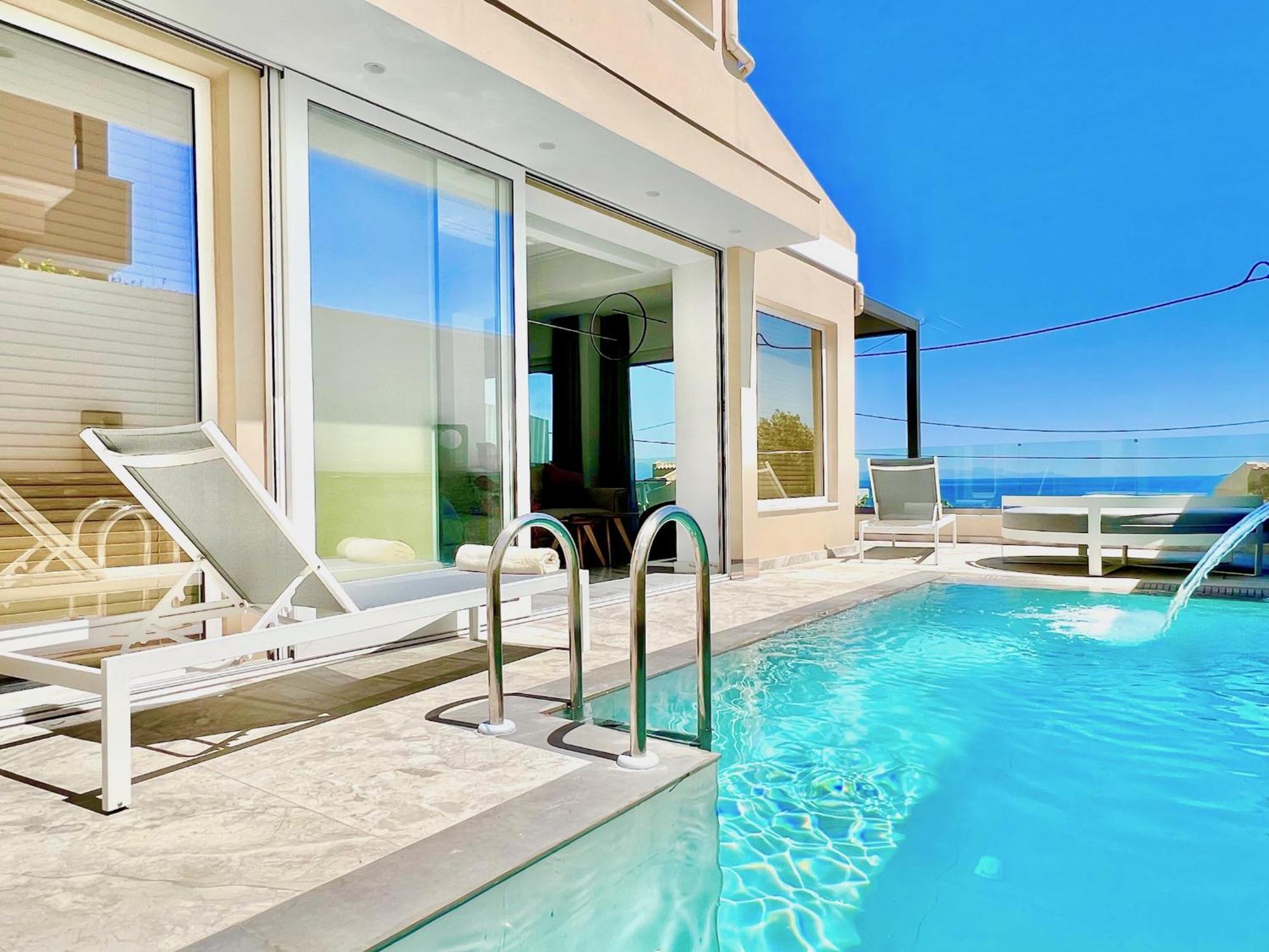 Luxury Villa Barbati Sun With Private Pool By Dadovillas Kültér fotó